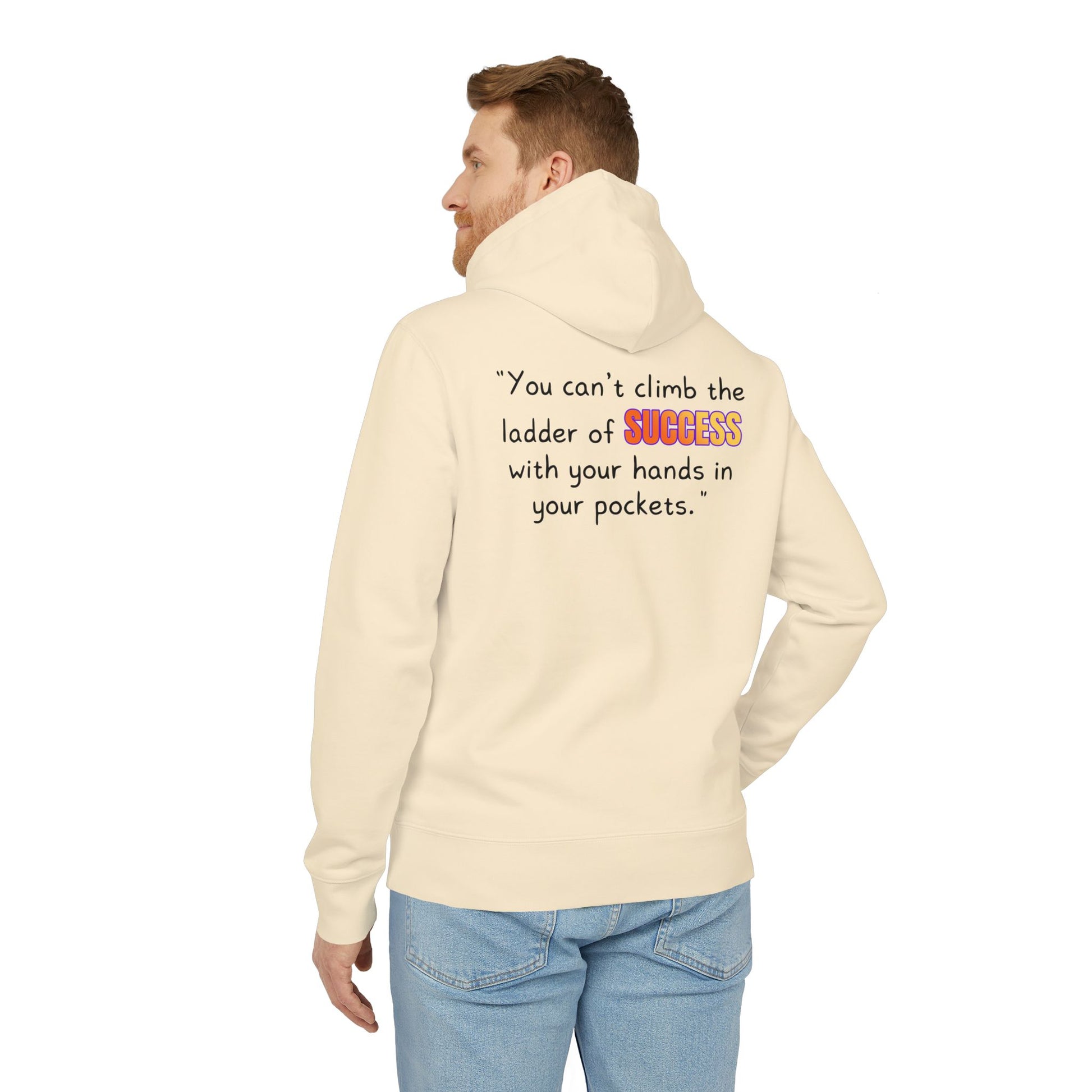 GOATI Unisex Premium Hoodie – 100% Organic Cotton, Heavyweight Fleece | “You Can’t Climb the Ladder of Success” Motivational Hoodie - GOATI