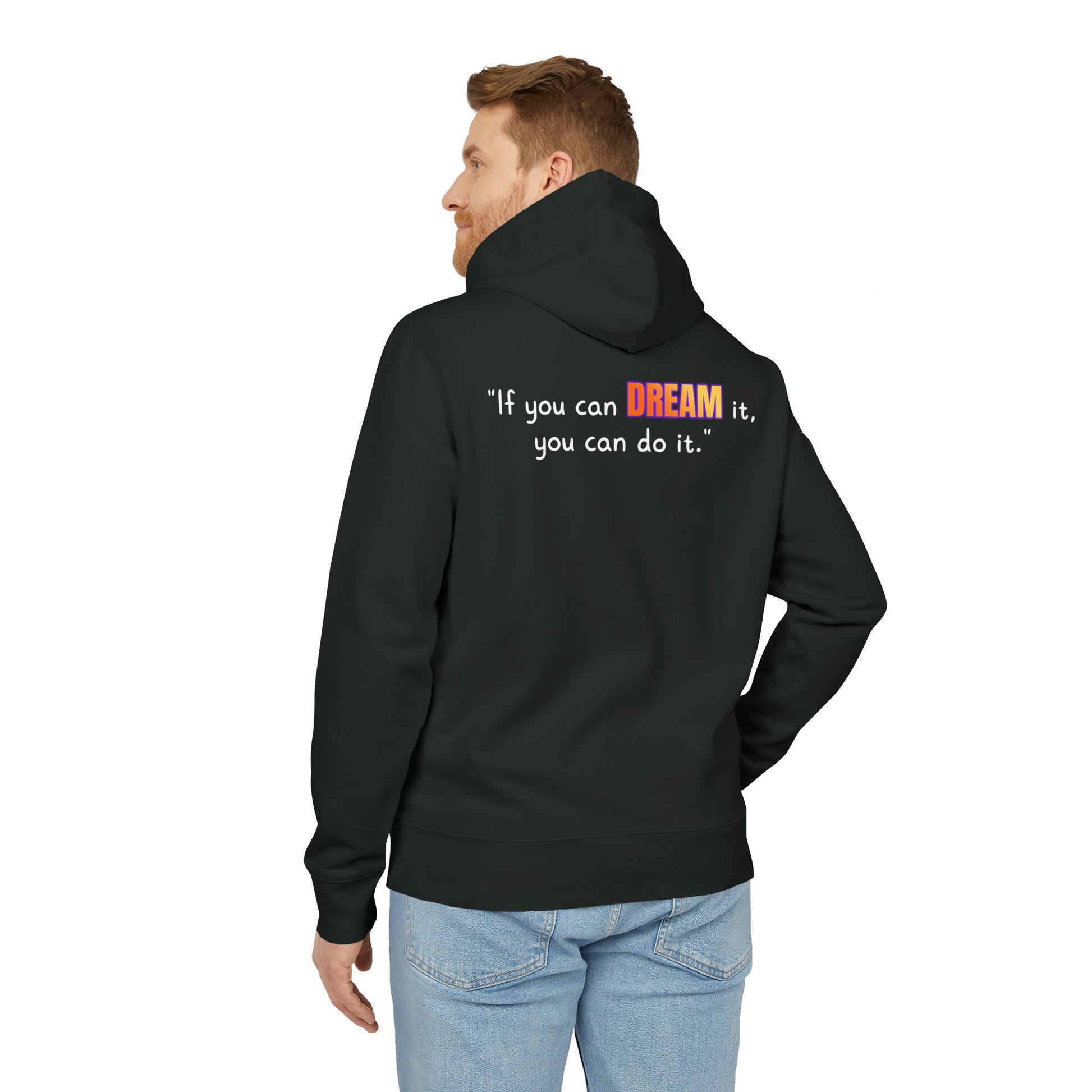 GOATI Unisex Premium Hoodie – 100% Organic Cotton, Heavyweight Fleece | “If You Can Dream It, You Can Do It” Motivational Hoodie - GOATI