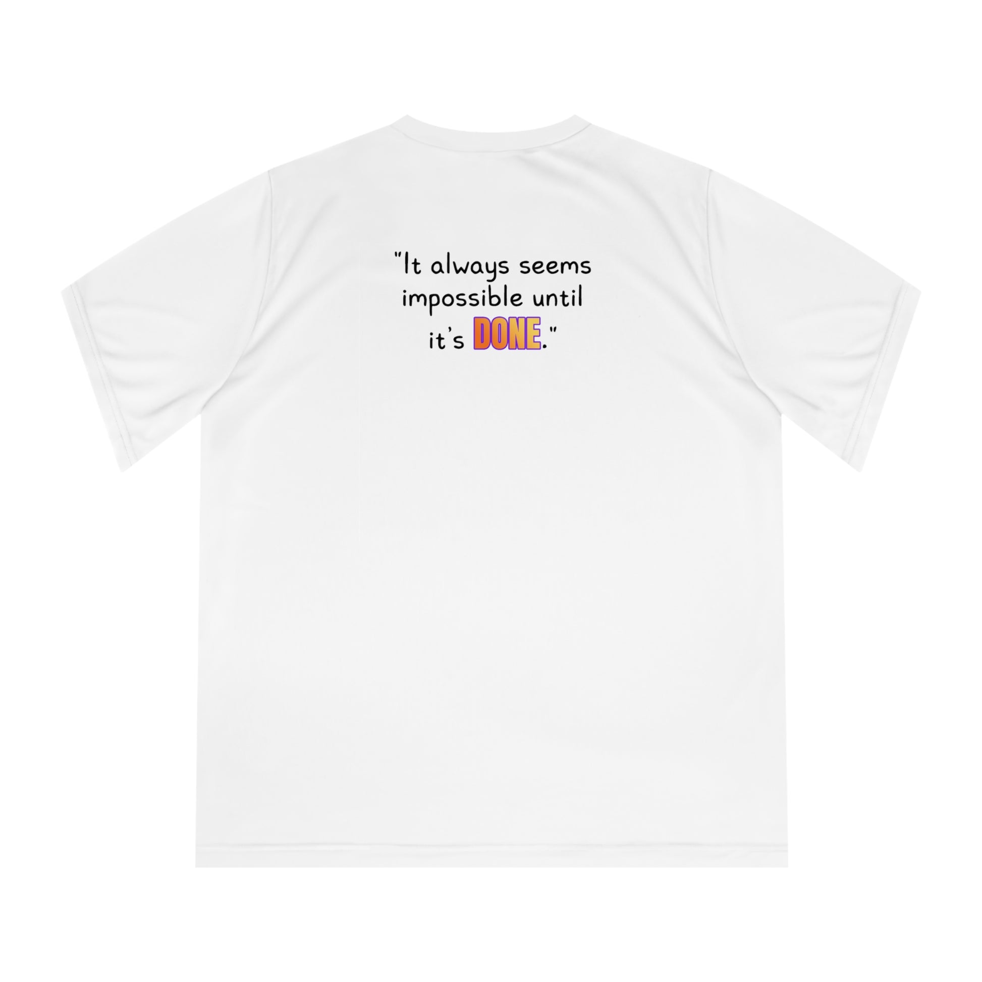 GOATI Women's Performance V-Neck T-Shirt | Moisture-Wicking & Breathable Tee | "It Always Seems Impossible Until It’s Done." - GOATI