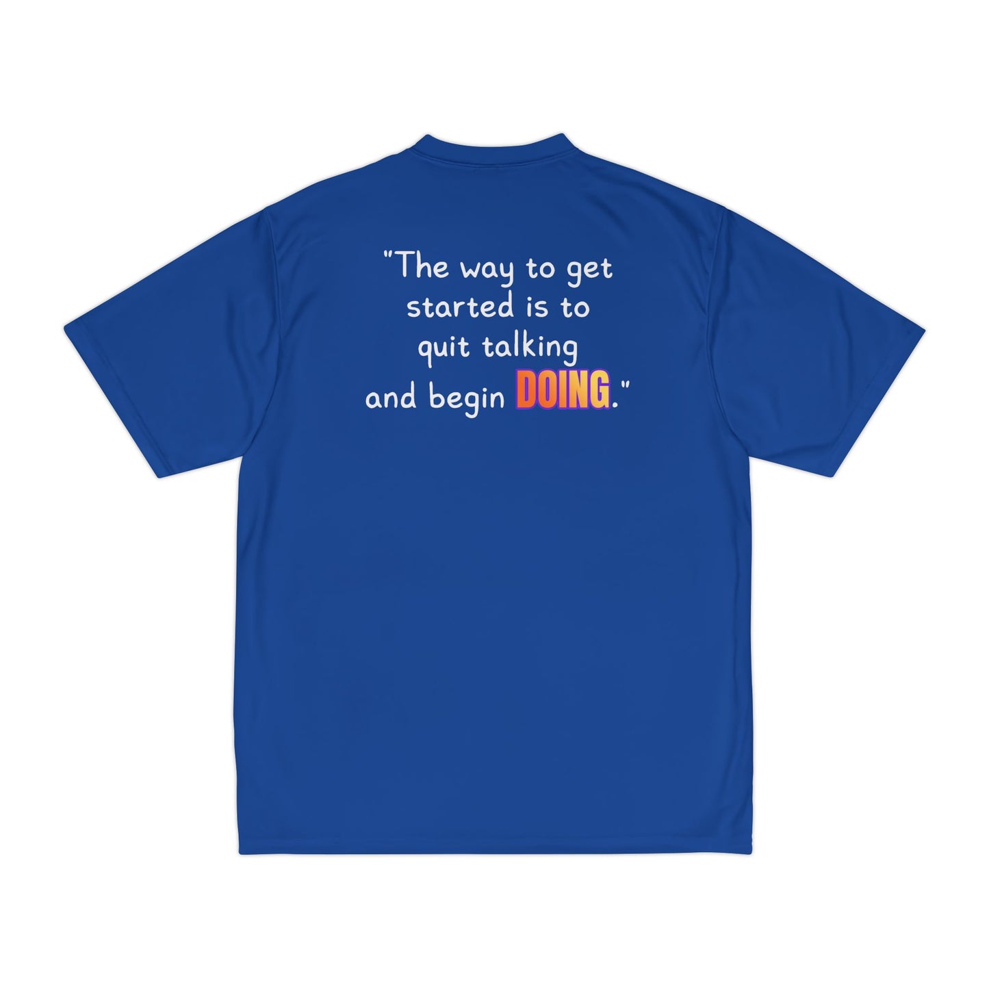 GOATI Men's Performance T-Shirt | Moisture-Wicking & Breathable Tee | "Quit Talking and Begin Doing"