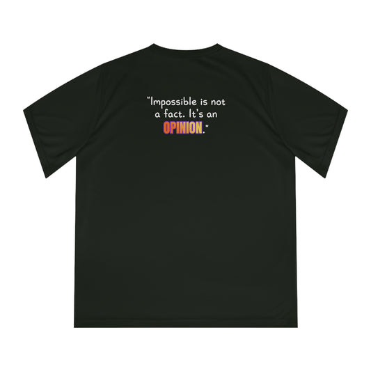 GOATI Women's Performance V-Neck T-Shirt | Moisture-Wicking & Breathable Tee | "Impossible is Not a Fact. It’s an Opinion" - GOATI