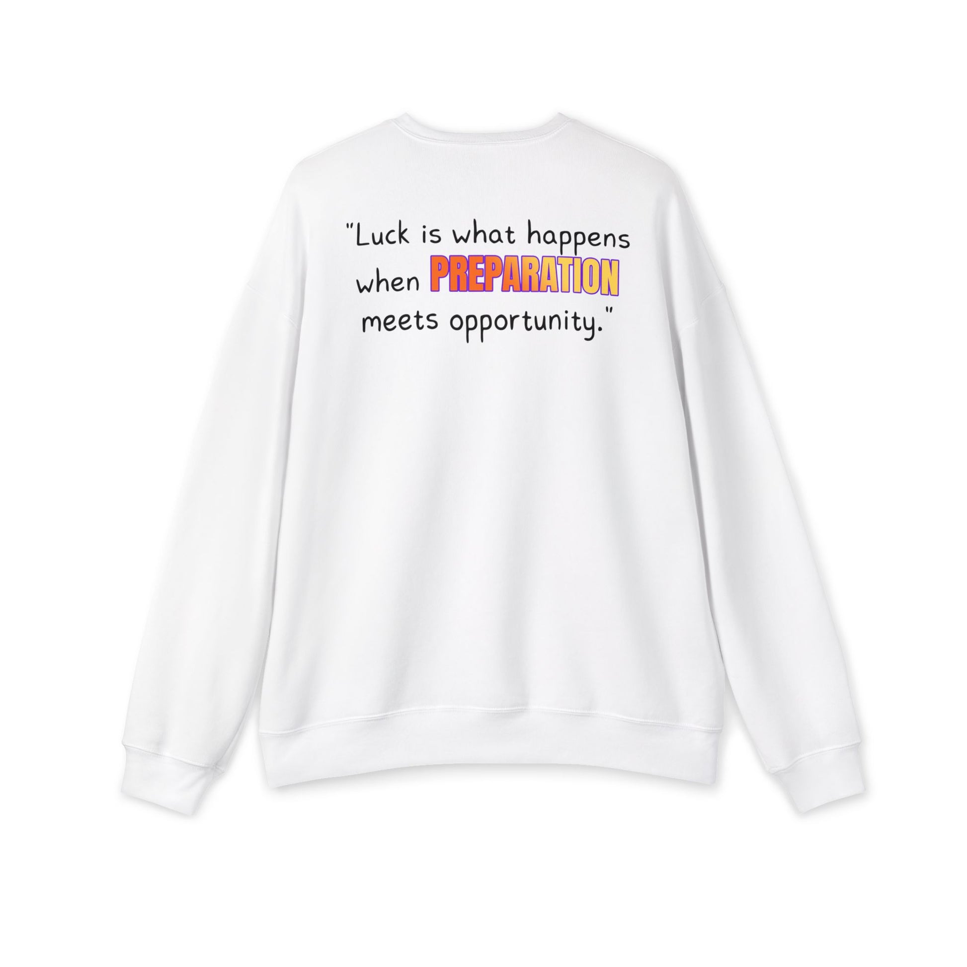 GOATI Unisex Premium Sweatshirt | "When Preparation Meets Opportunity" Motivational Cotton-Polyester Blend Sweatshirt for Comfort - GOATI