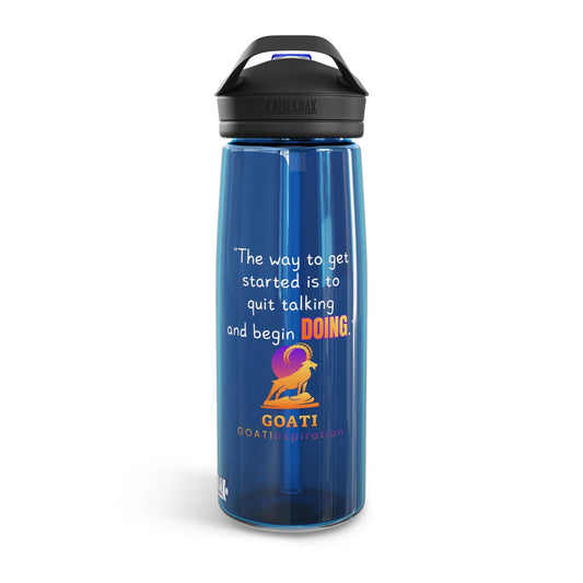 GOATI CamelBak Eddy® Water Bottle | “Quit Talking and Begin Doing”  Motivational 20oz/25oz Hydration Bottle - GOATI