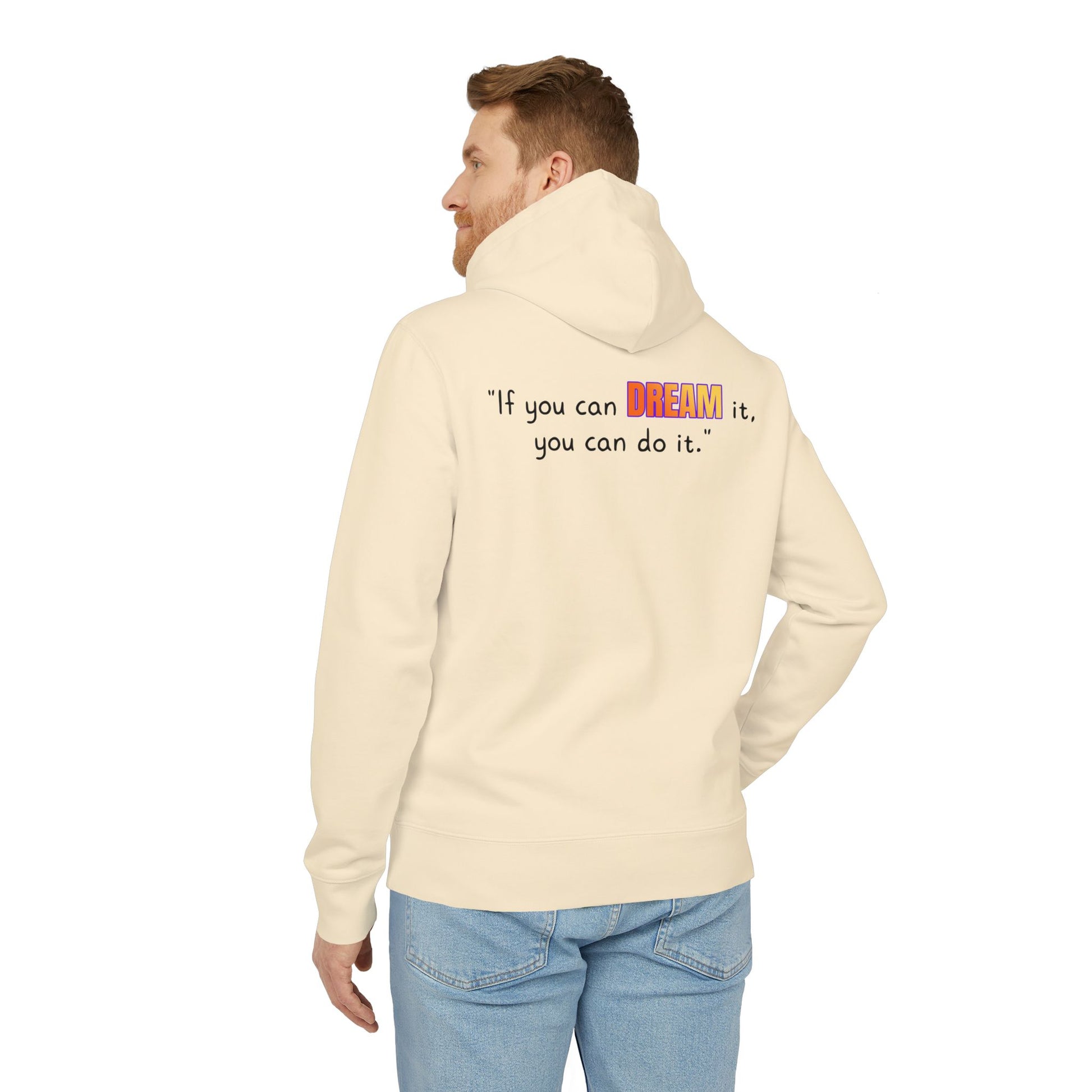 GOATI Unisex Premium Hoodie – 100% Organic Cotton, Heavyweight Fleece | “If You Can Dream It, You Can Do It” Motivational Hoodie - GOATI