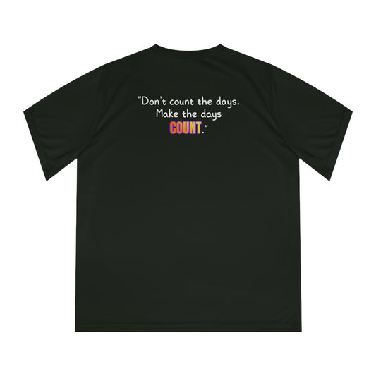 GOATI Women's Performance V-Neck T-Shirt | Moisture-Wicking & Breathable Tee | "Don’t Count the Days. Make the Days Count" - GOATI