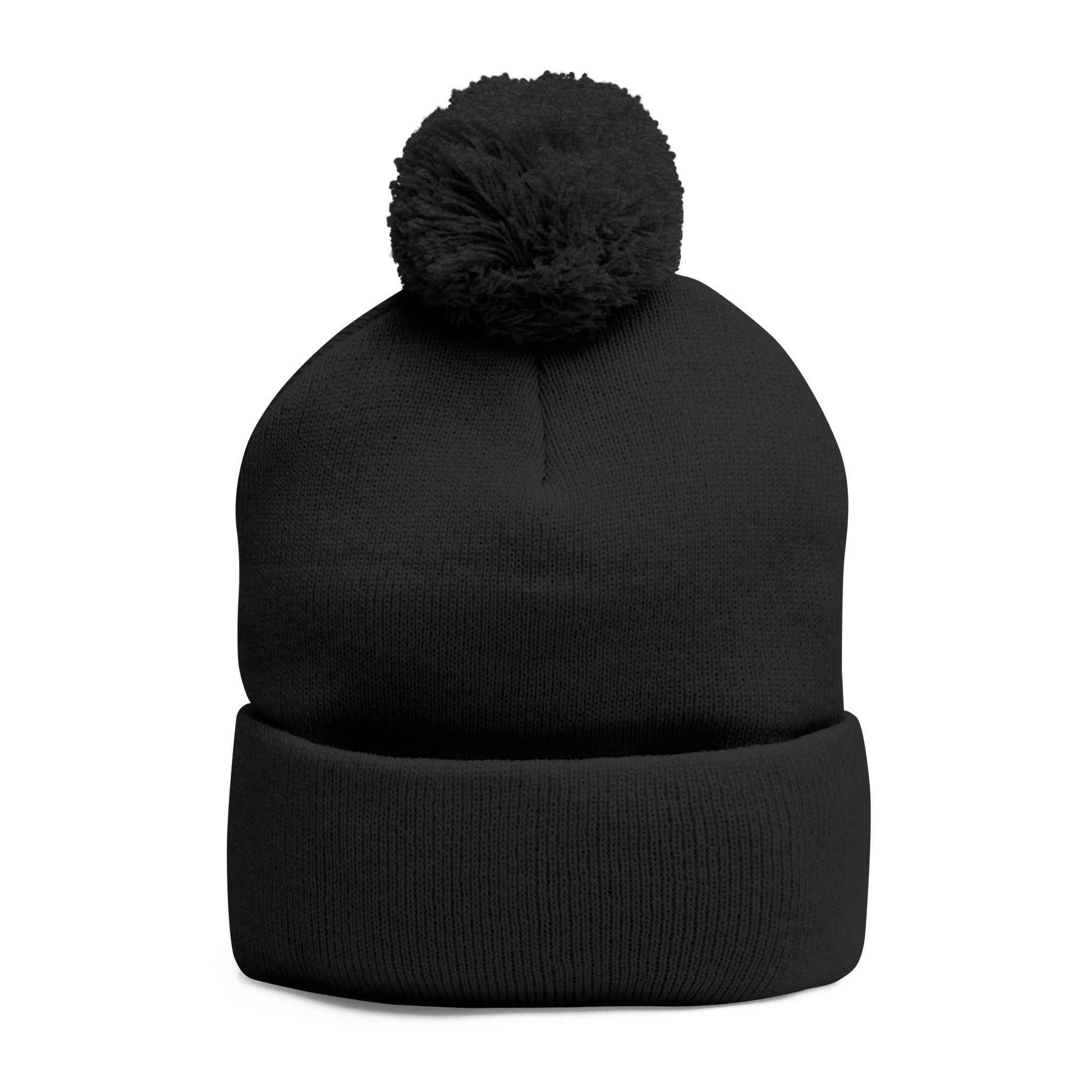 GOATI Logo Pom-Pom Knit Cap | Own Your Power, Everywhere You Go | Soft, Warm Unisex Winter Hat