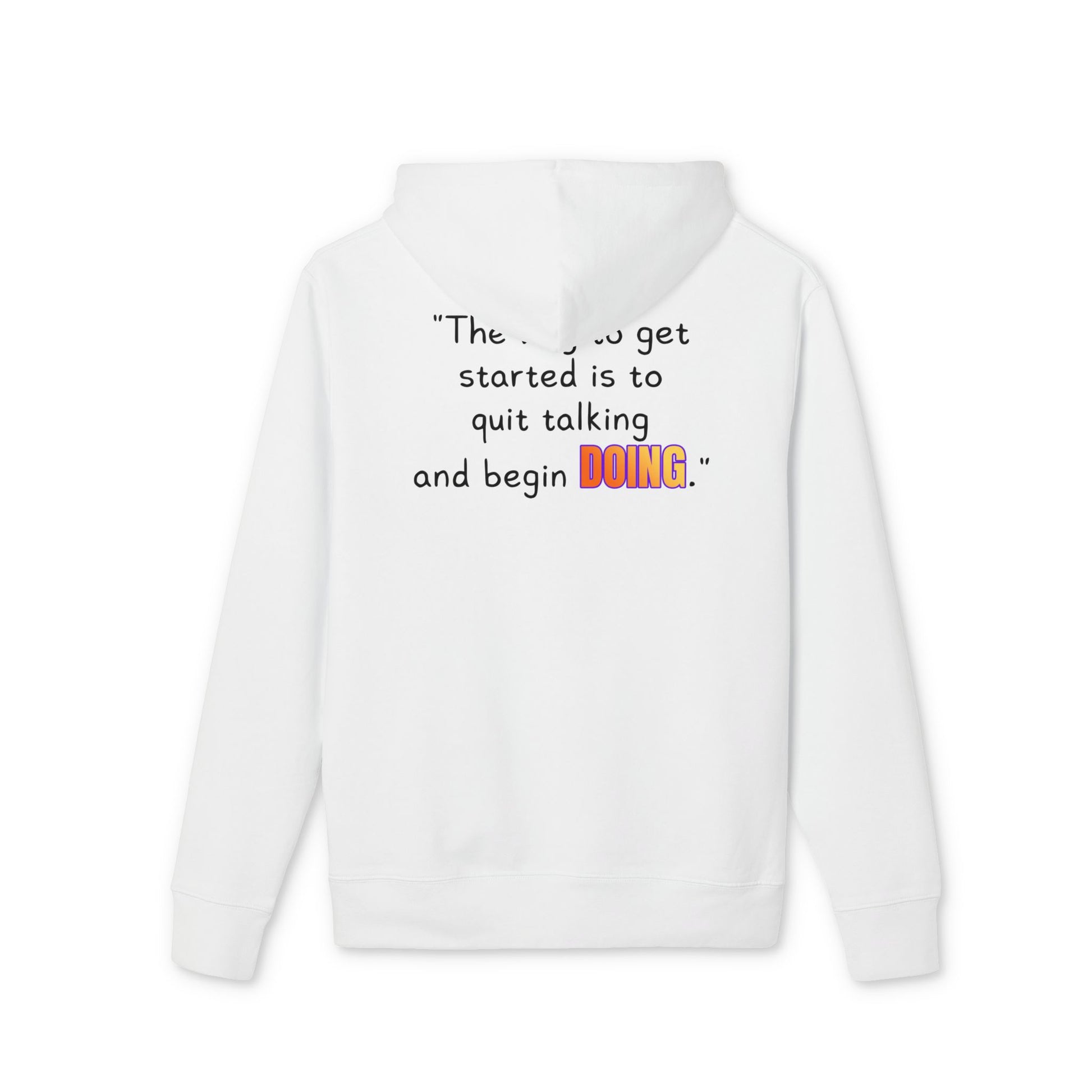 GOATI Unisex Premium Hoodie – 100% Organic Cotton, Heavyweight Fleece | “Quit Talking and Begin Doing” Motivational Hoodie - GOATI