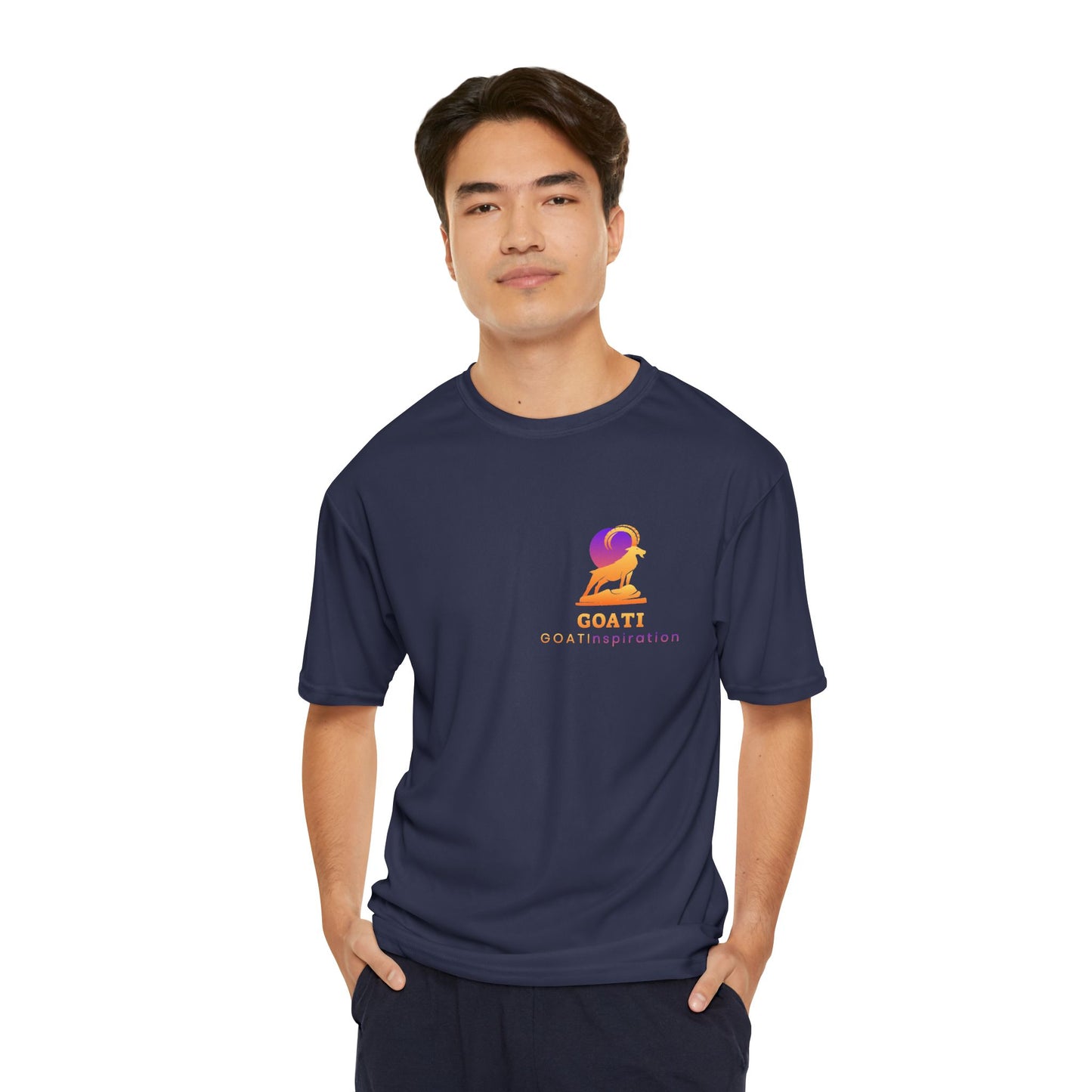 GOATI Men's Performance T-Shirt | Moisture-Wicking & Breathable Tee | "If You Quit Once, It Becomes a Habit. Never Quit!"