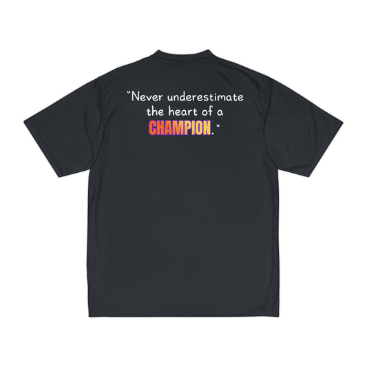GOATI Men's Performance T-Shirt | Moisture-Wicking & Breathable Tee | "Heart of a Champion"