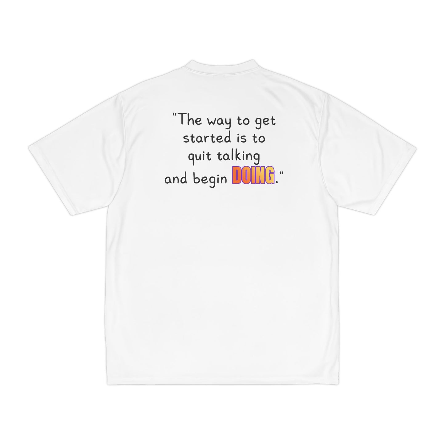 GOATI Men's Performance T-Shirt | Moisture-Wicking & Breathable Tee | "Quit Talking and Begin Doing"