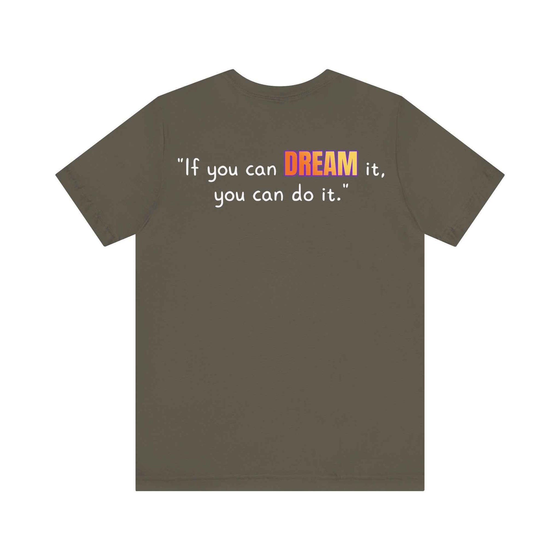 GOATI Unisex Premium Motivational T-shirt | "If You Can Dream It, You Can Do It" Airlume Cotton Tee | Soft & Comfortable