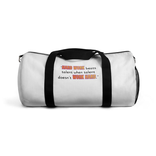 GOATI Motivational Duffel Bag | "Hard Work Beats Talent" | Durable Gym, Fitness & Travel Bag for Everyday Use - GOATI