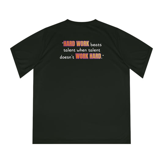 GOATI Women's Performance V-Neck T-Shirt | Moisture-Wicking & Breathable Tee | "Hard Work Beats Talent" - GOATI