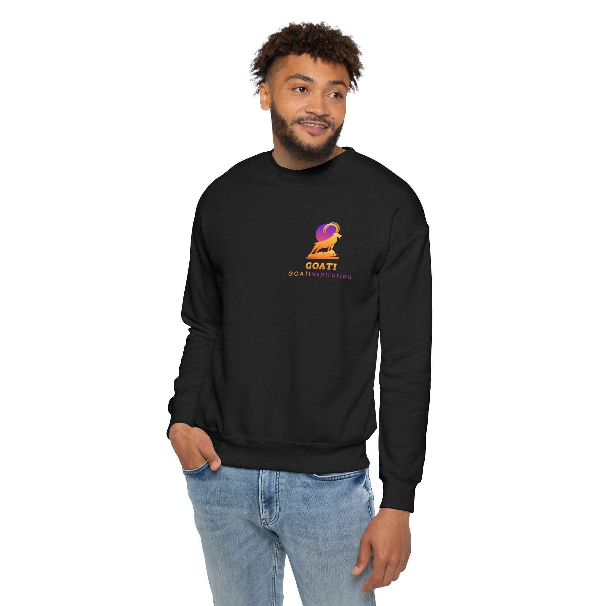 GOATI Unisex Premium Sweatshirt | "When Preparation Meets Opportunity" Motivational Cotton-Polyester Blend Sweatshirt for Comfort