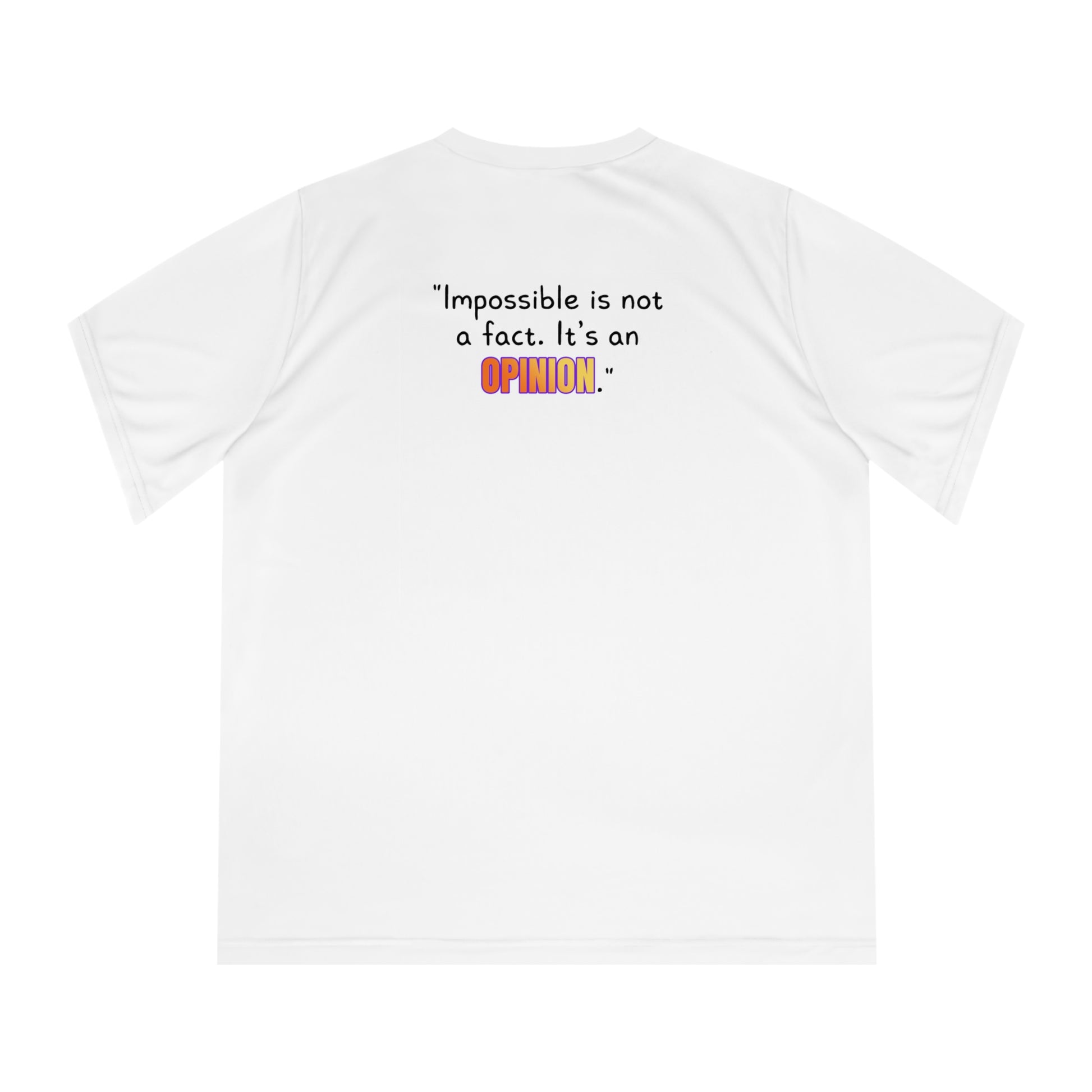 GOATI Women's Performance V-Neck T-Shirt | Moisture-Wicking & Breathable Tee | "Impossible is Not a Fact. It’s an Opinion" - GOATI