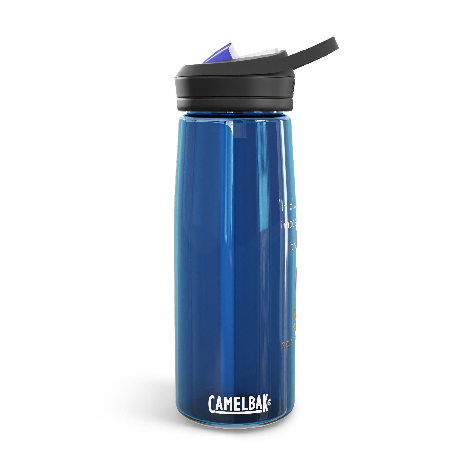 GOATI CamelBak Eddy® Water Bottle | “It Always Seems Impossible Until It’s Done.”  Motivational 20oz/25oz Hydration Bottle - GOATI