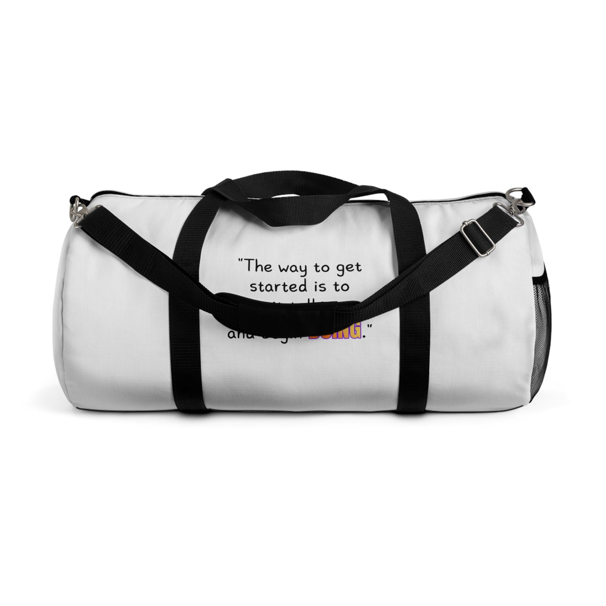 GOATI Motivational Duffel Bag | "Quit Talking and Begin Doing" | Durable Gym, Fitness & Travel Bag for Everyday Use - GOATI