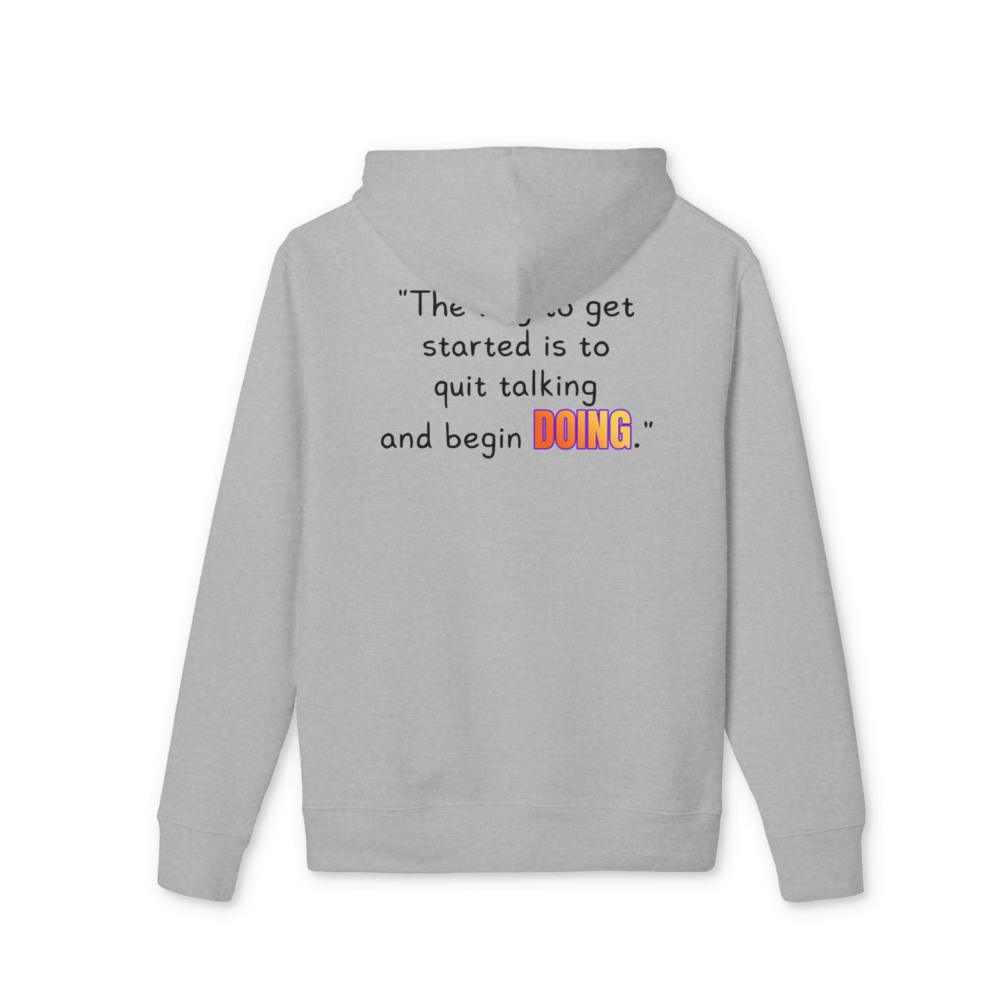 GOATI Unisex Premium Hoodie – 100% Organic Cotton, Heavyweight Fleece | “Quit Talking and Begin Doing” Motivational Hoodie - GOATI