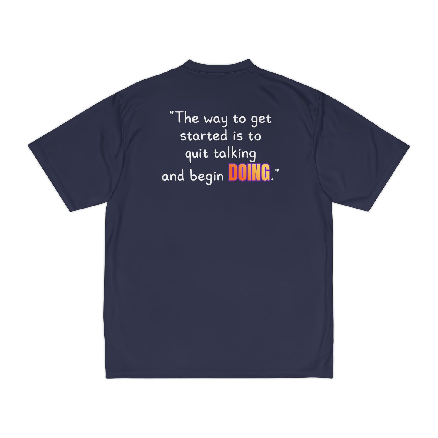 GOATI Men's Performance T-Shirt | Moisture-Wicking & Breathable Tee | "Quit Talking and Begin Doing"