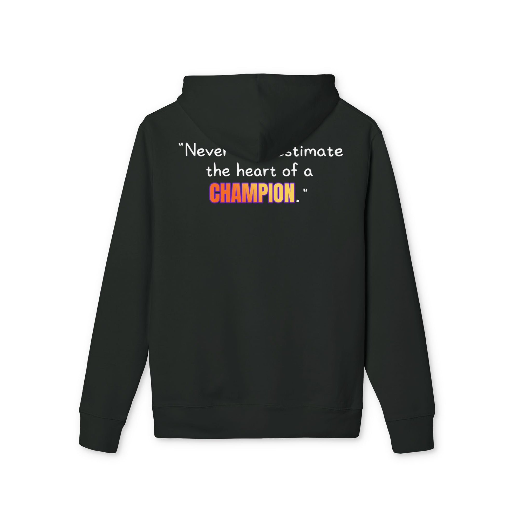 GOATI Unisex Premium Hoodie – 100% Organic Cotton, Heavyweight Fleece | “Heart of a Champion” Motivational Hoodie - GOATI
