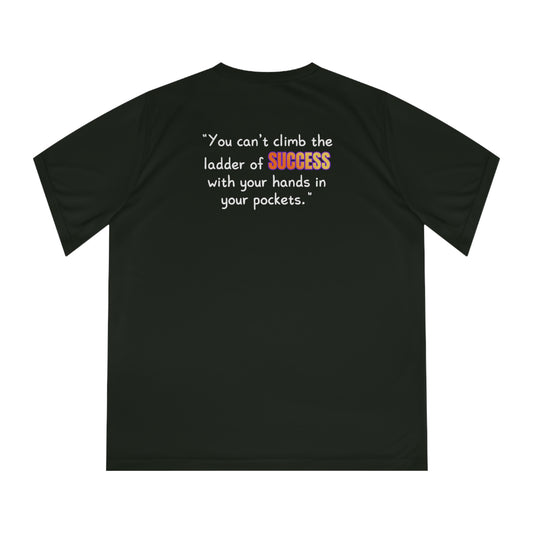 GOATI Women's Performance V-Neck T-Shirt | Moisture-Wicking & Breathable Tee | "You Can’t Climb the Ladder of Success" - GOATI