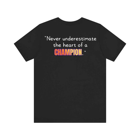 GOATI Unisex Premium Motivational T-shirt | "Heart of a Champion" Airlume Cotton Tee | Soft & Comfortable