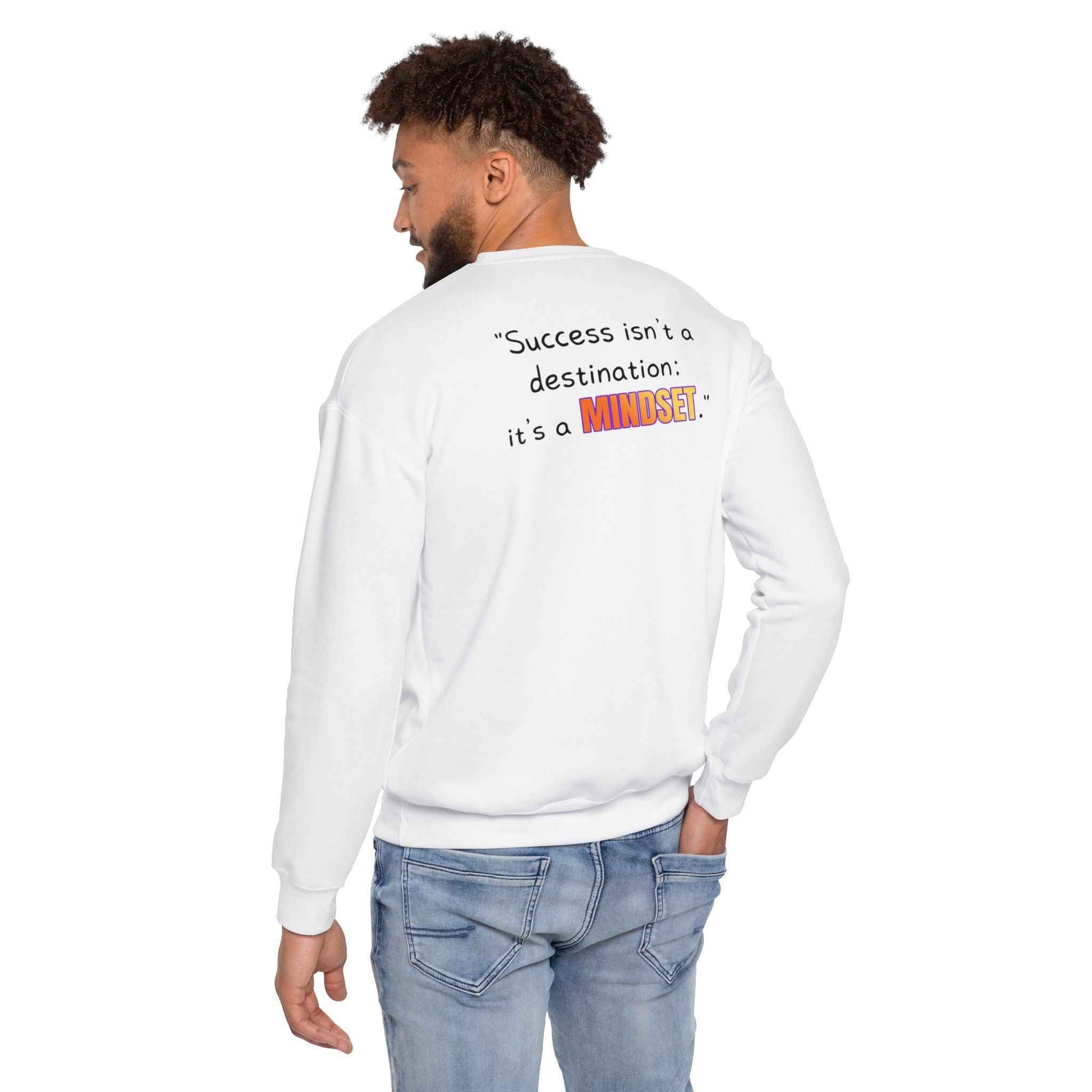 GOATI Unisex Premium Sweatshirt | "Success Isn’t a Destination; It’s a Mindset" Motivational Cotton-Polyester Blend Sweatshirt for Comfort
