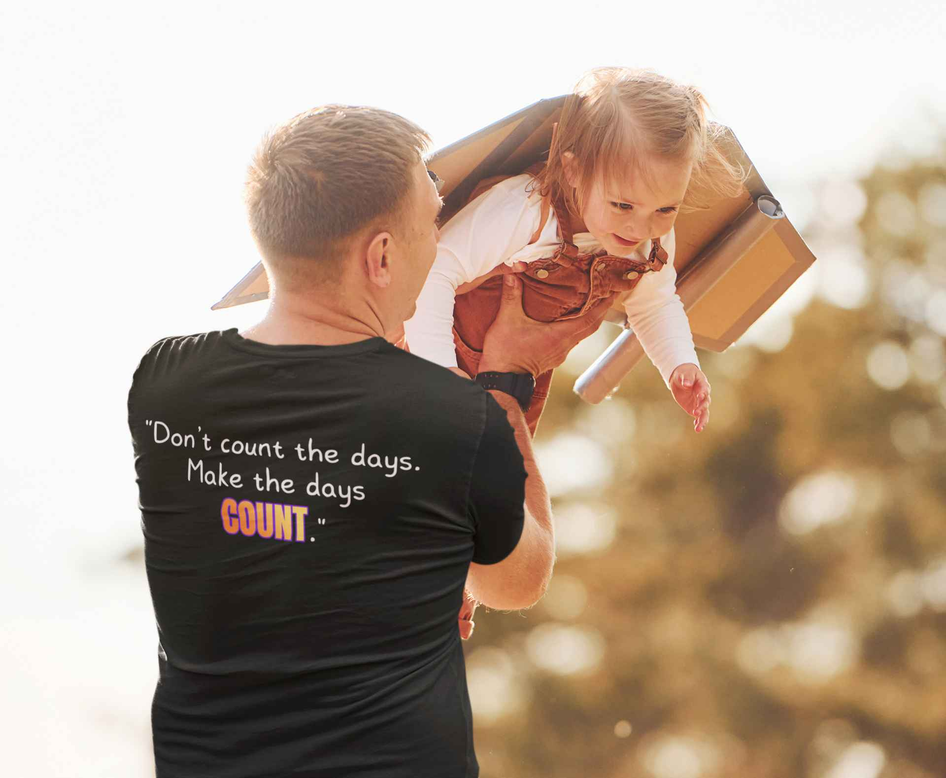 GOATI Unisex Premium Motivational T-shirt | "Don’t Count the Days. Make the Days Count" Airlume Cotton Tee | Soft & Comfortable