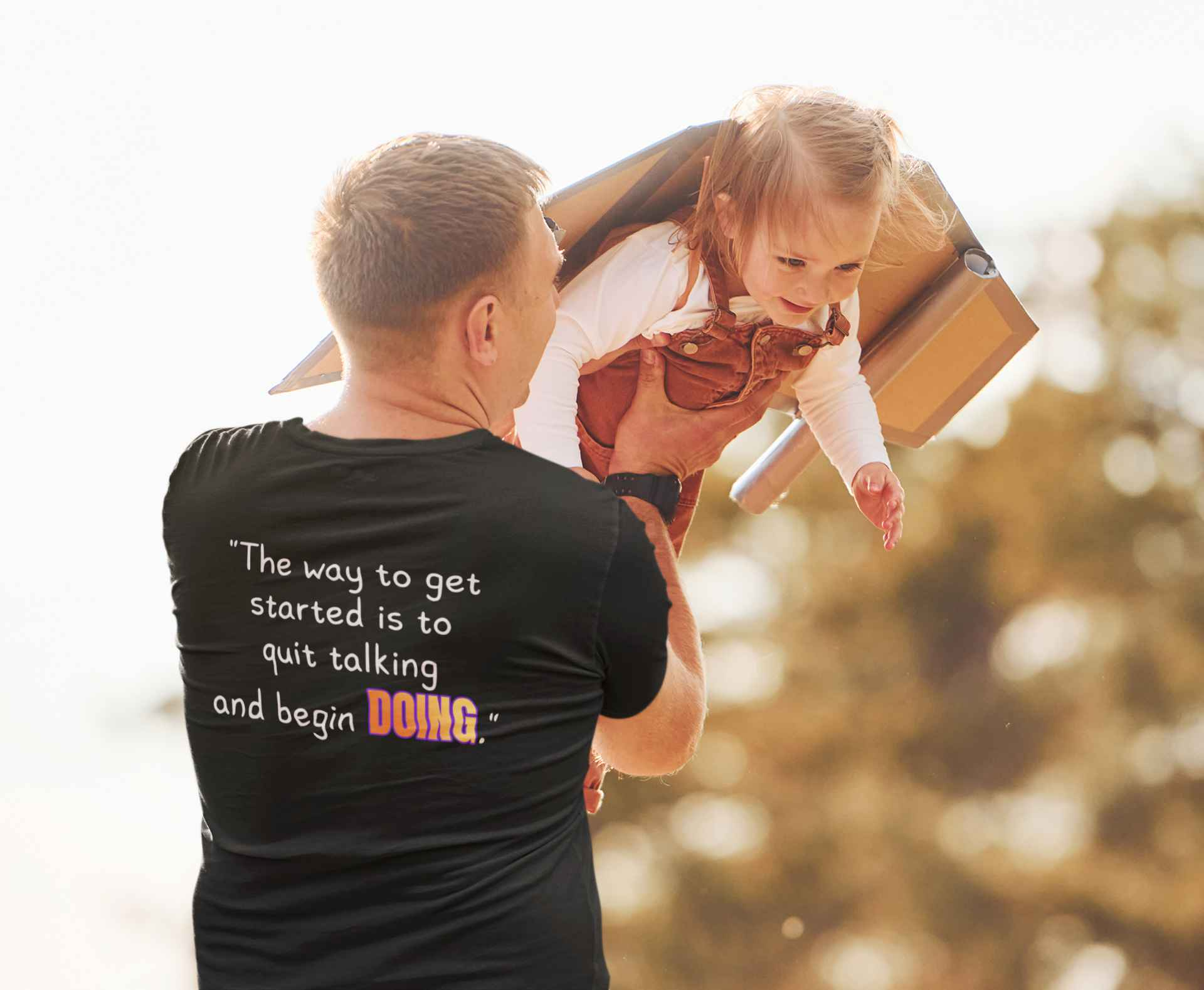 GOATI Unisex Premium Motivational T-shirt | "Quit Talking and Begin Doing" Airlume Cotton Tee | Soft & Comfortable