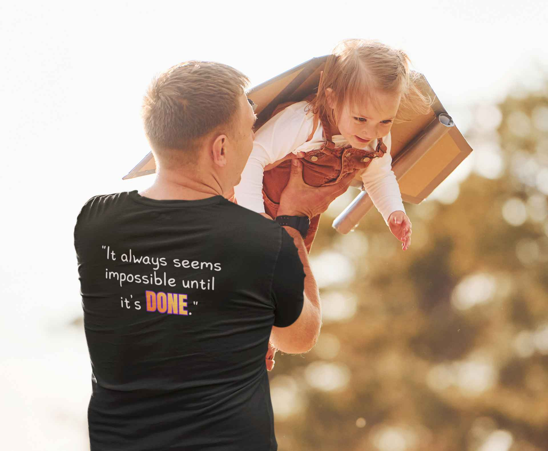 GOATI Unisex Premium Motivational T-shirt | "It Always Seems Impossible Until It’s Done." Airlume Cotton Tee | Soft & Comfortable