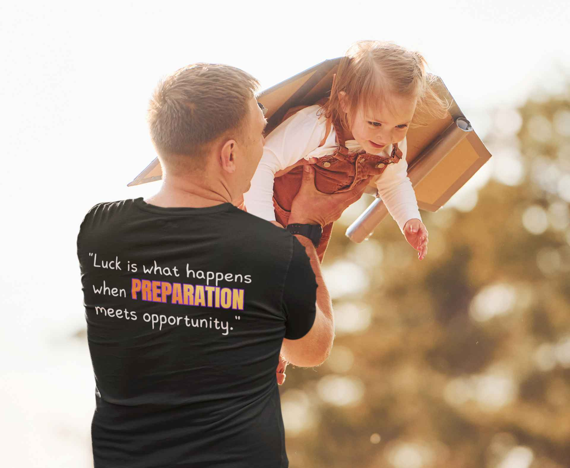 GOATI Unisex Premium Motivational T-shirt | "When Preparation Meets Opportunity" Airlume Cotton Tee | Soft & Comfortable