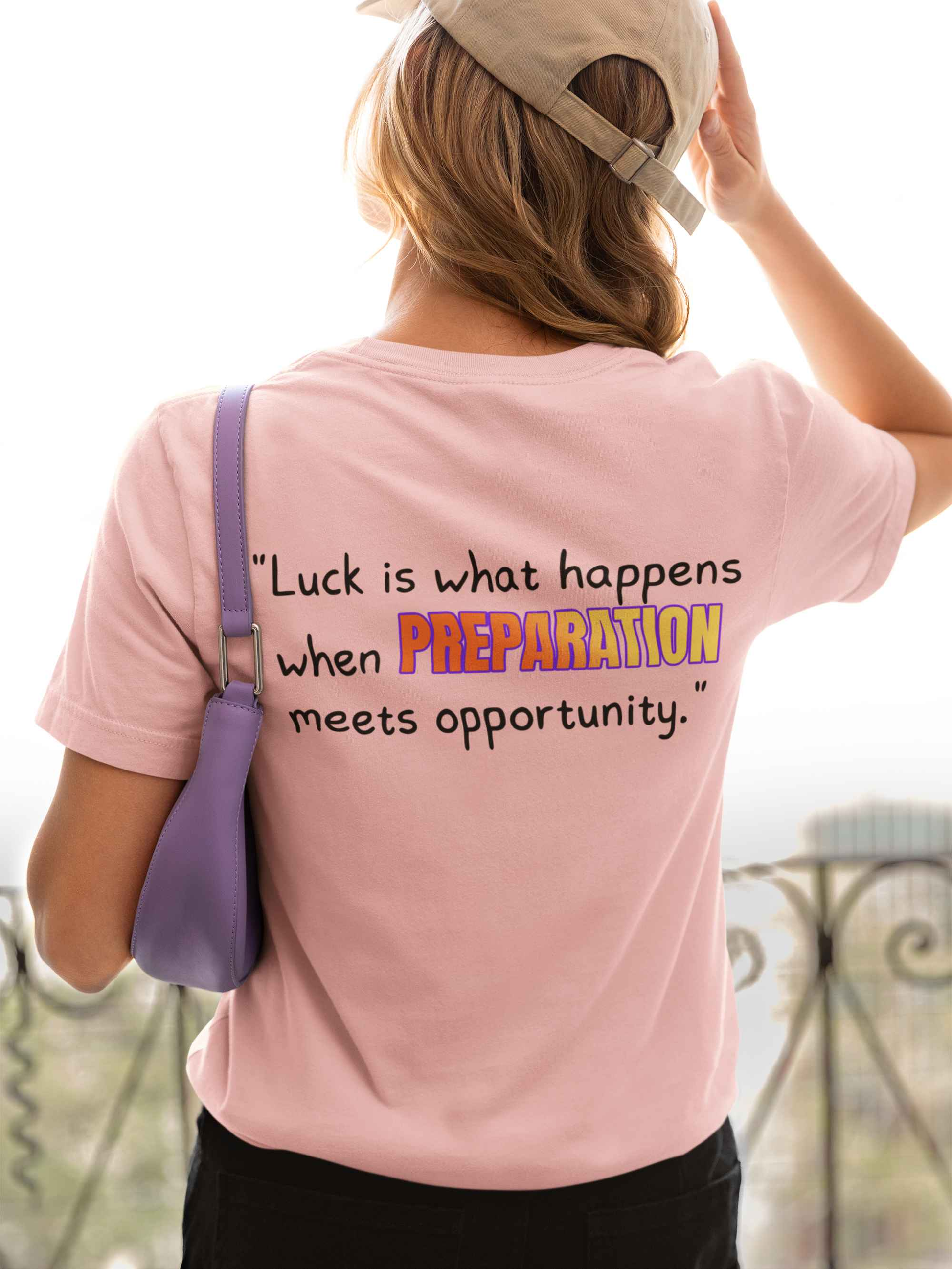 GOATI Unisex Premium Motivational T-shirt | "When Preparation Meets Opportunity" Airlume Cotton Tee | Soft & Comfortable