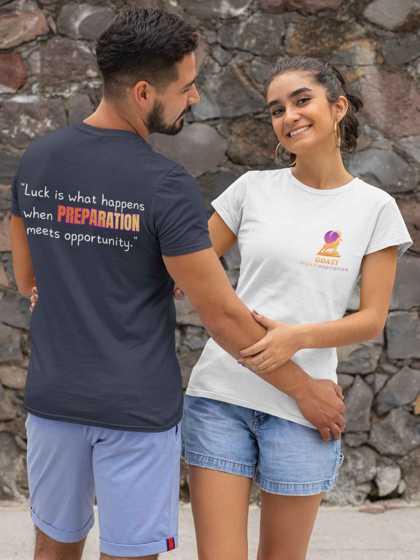 GOATI Unisex Premium Motivational T-shirt | "When Preparation Meets Opportunity" Airlume Cotton Tee | Soft & Comfortable
