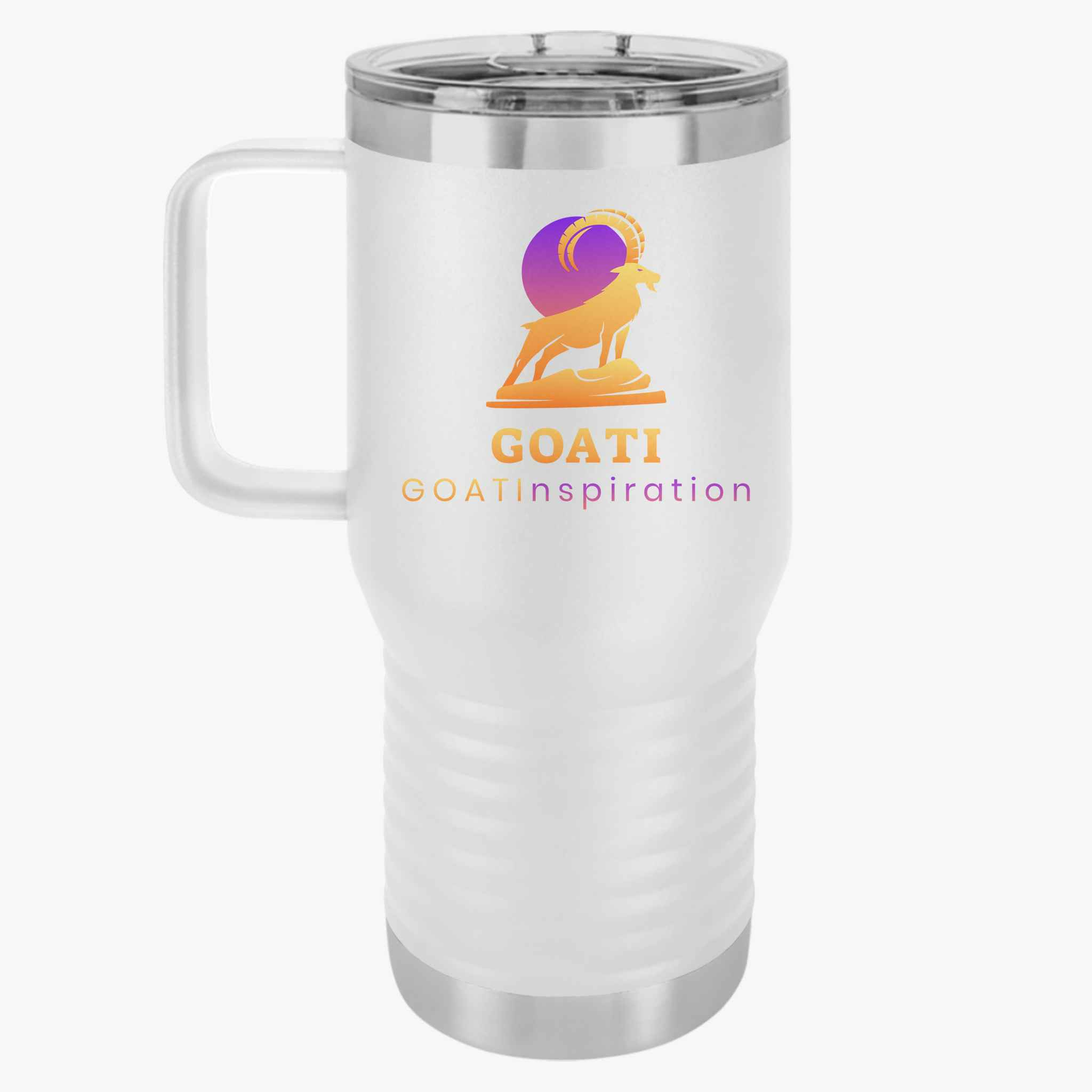 GOATI 20oz Insulated Travel Mug | "Hard Work Beats Talent When Talent Doesn’t Work Hard" Motivational Quote