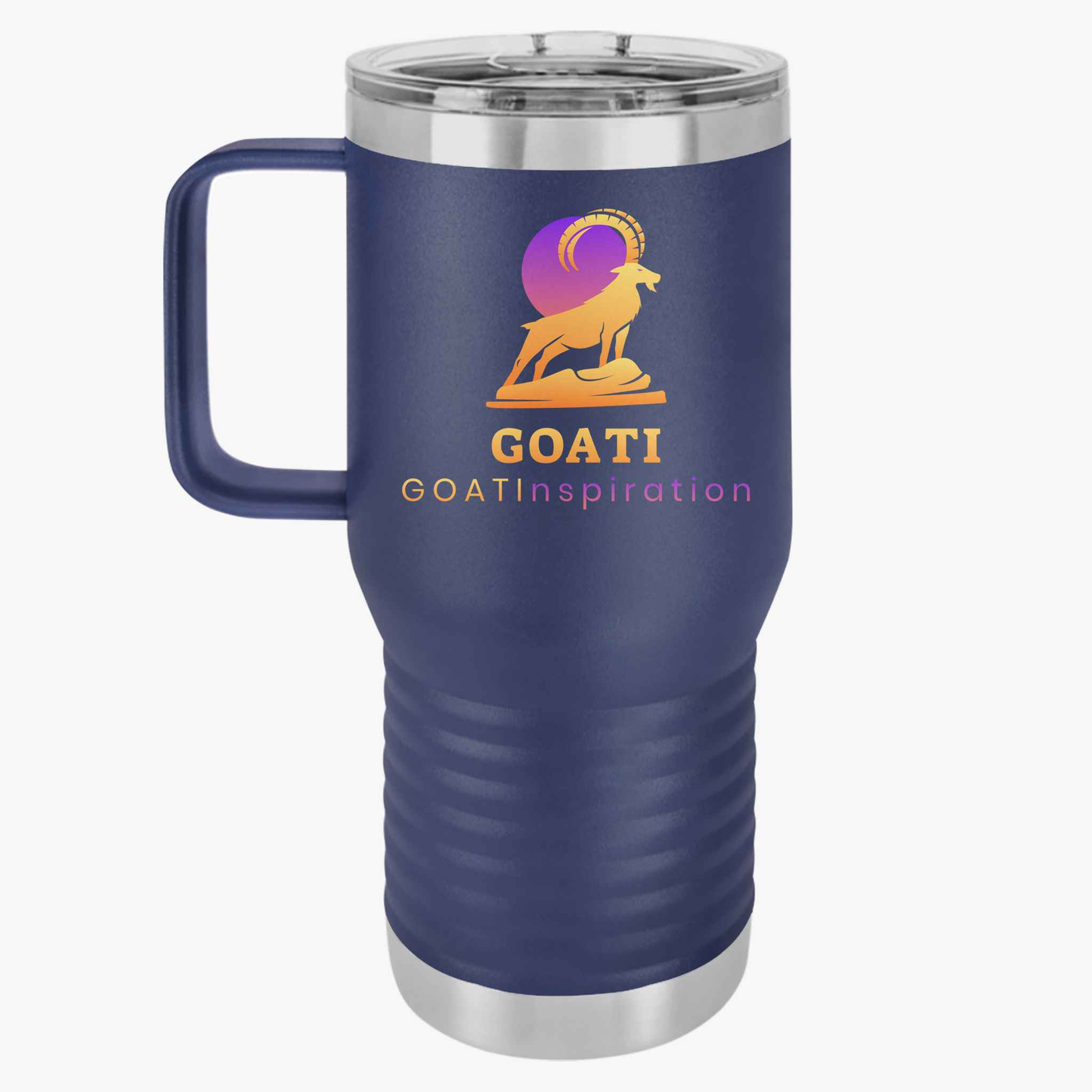 GOATI 20oz Insulated Travel Mug | "Hard Work Beats Talent When Talent Doesn’t Work Hard" Motivational Quote