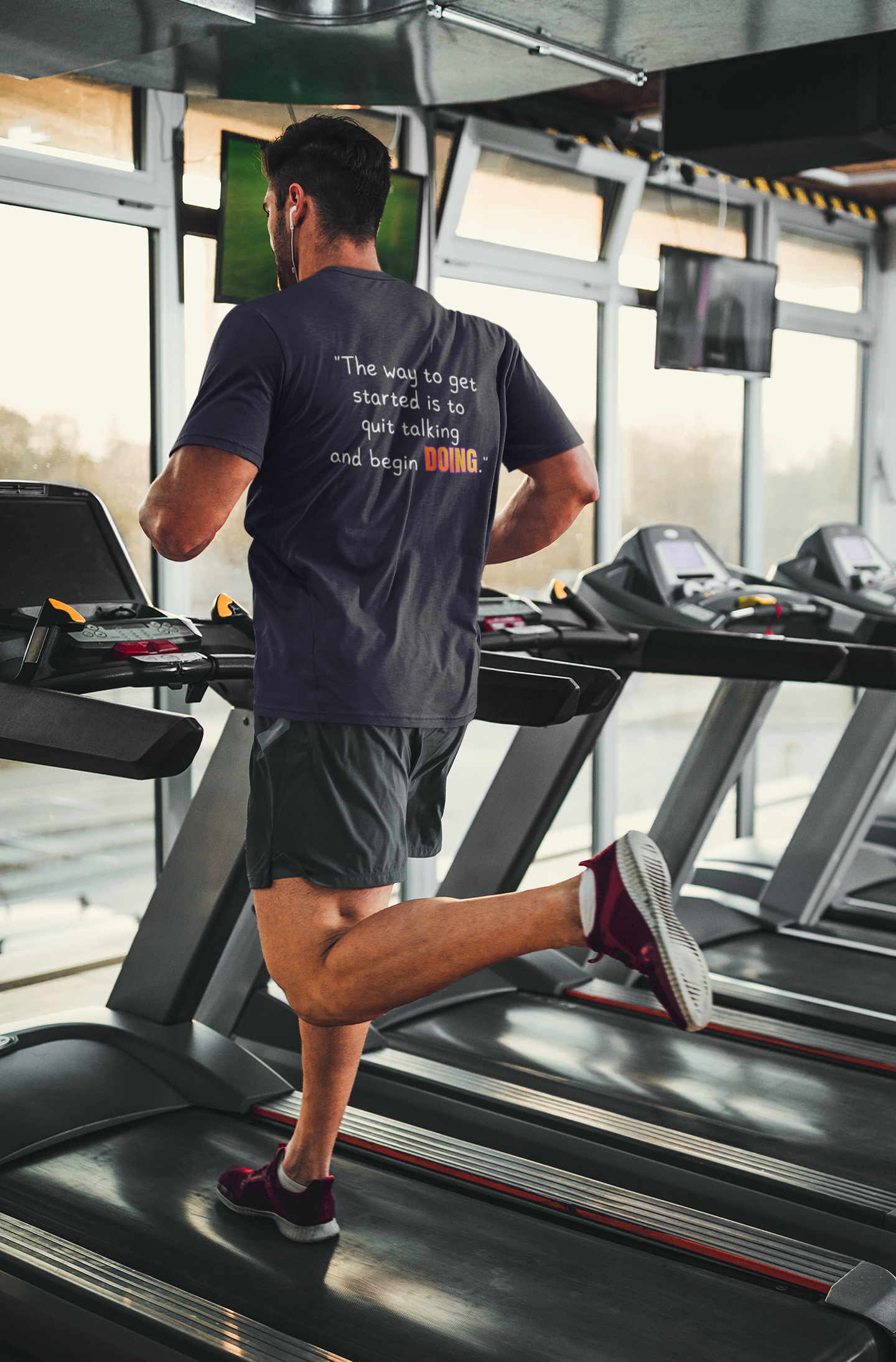 GOATI Men's Performance T-Shirt | Moisture-Wicking & Breathable Tee | "Quit Talking and Begin Doing"