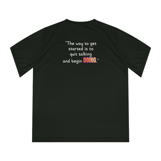 GOATI Women's Performance V-Neck T-Shirt | Moisture-Wicking & Breathable Tee | "Quit Talking and Begin Doing" - GOATI