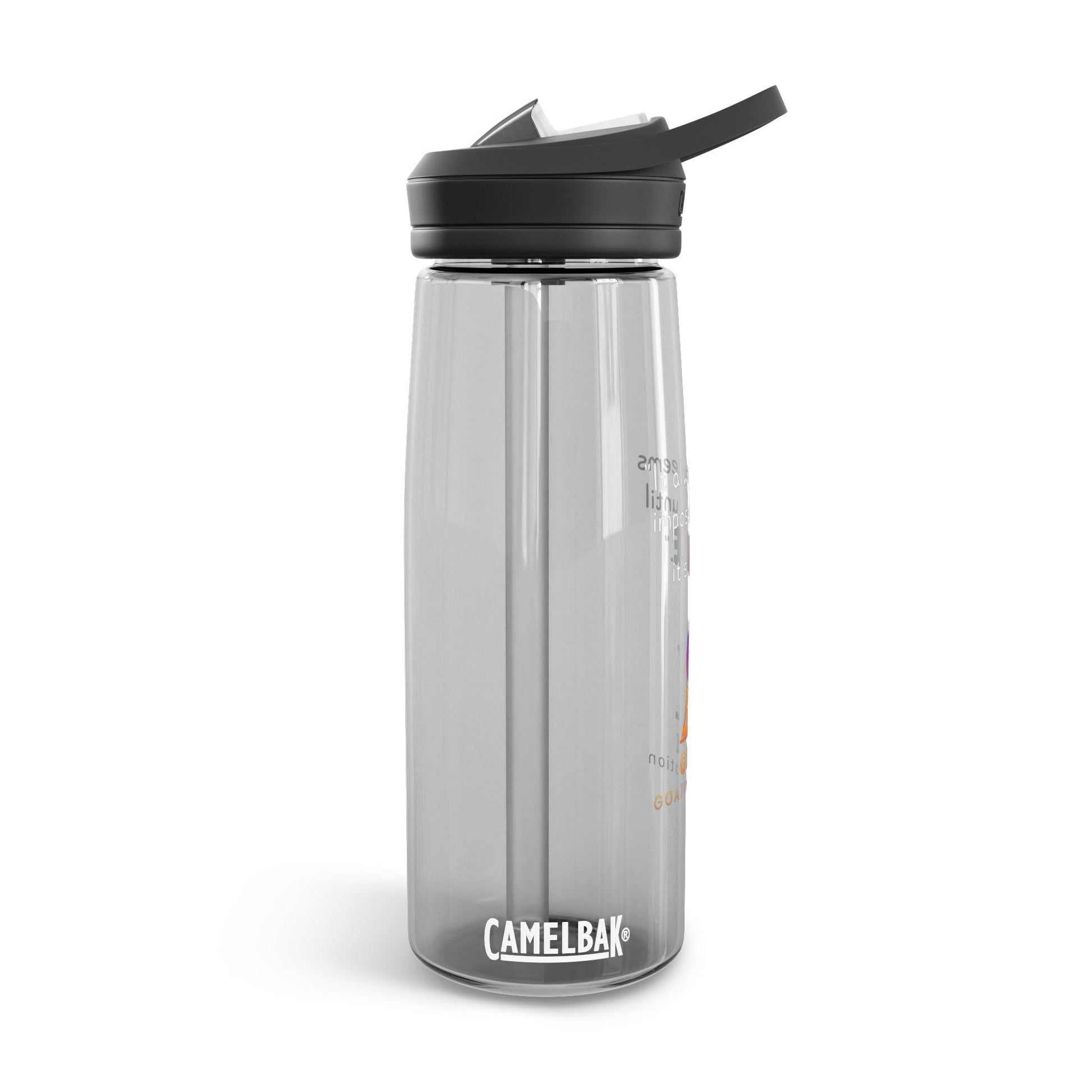 GOATI CamelBak Eddy® Water Bottle | “It Always Seems Impossible Until It’s Done.”  Motivational 20oz/25oz Hydration Bottle - GOATI