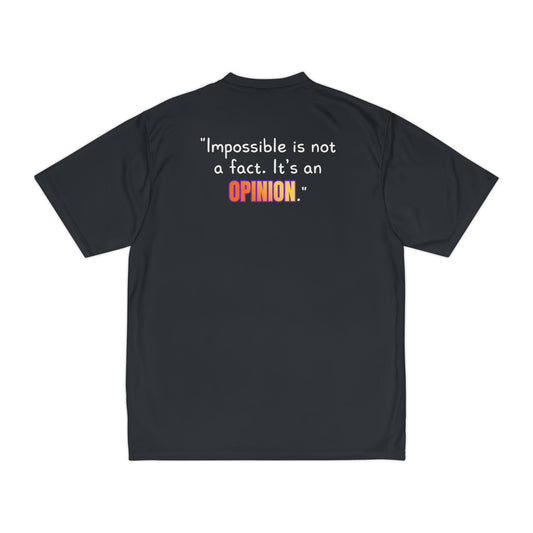 GOATI Men's Performance T-Shirt | Moisture-Wicking & Breathable Tee | "Impossible is Not a Fact. It’s an Opinion"