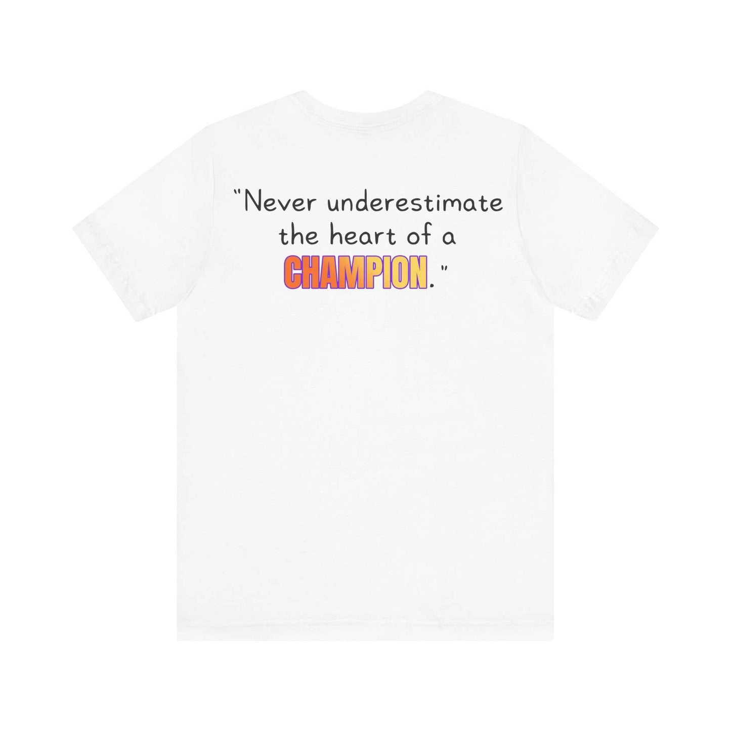 GOATI Unisex Premium Motivational T-shirt | "Heart of a Champion" Airlume Cotton Tee | Soft & Comfortable