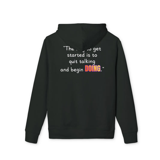 GOATI Unisex Premium Hoodie – 100% Organic Cotton, Heavyweight Fleece | “Quit Talking and Begin Doing” Motivational Hoodie - GOATI