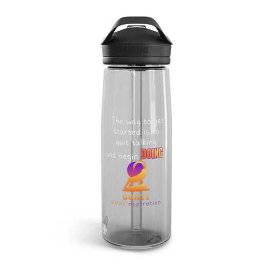 GOATI CamelBak Eddy® Water Bottle | “Quit Talking and Begin Doing”  Motivational 20oz/25oz Hydration Bottle - GOATI