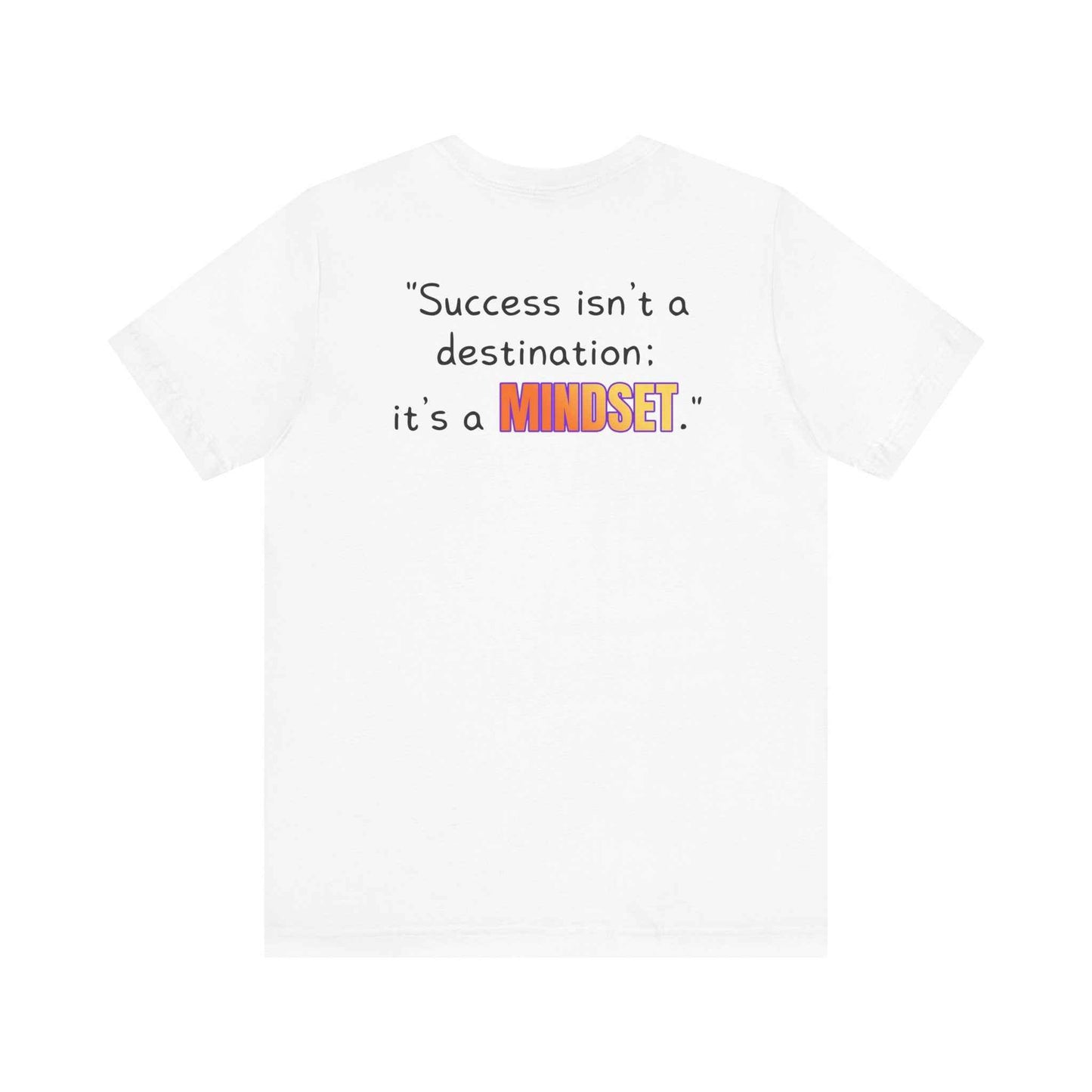 GOATI Unisex Premium Motivational T-shirt | "Success Isn’t a Destination; It’s a Mindset" Airlume Cotton Tee | Soft & Comfortable