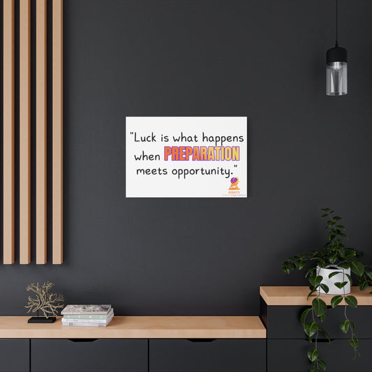 GOATI Motivational Canvas Wall Art – "When Preparation Meets Opportunity" | Inspirational Quote for Home, Office, or Gym - GOATI