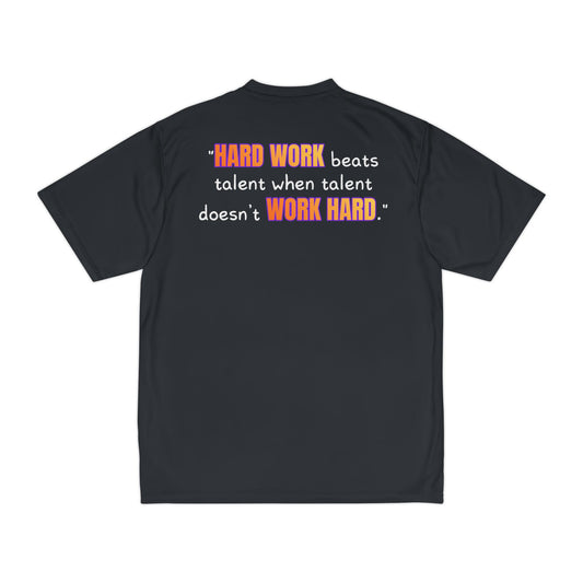 GOATI Men's Performance T-Shirt | Moisture-Wicking & Breathable Tee | "Hard Work Beats Talent"
