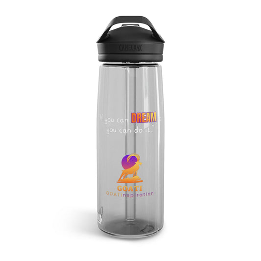 GOATI CamelBak Eddy® Water Bottle | “If You Can Dream It, You Can Do It”  Motivational 20oz/25oz Hydration Bottle - GOATI