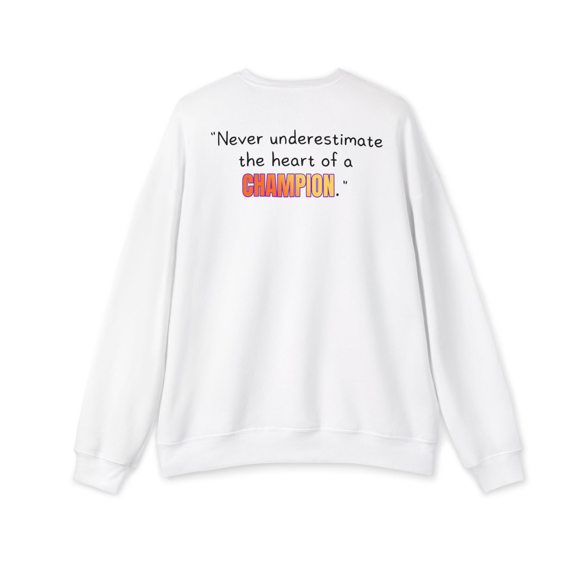 GOATI Unisex Premium Sweatshirt | "Heart of a Champion" Motivational Cotton-Polyester Blend Sweatshirt for Comfort - GOATI