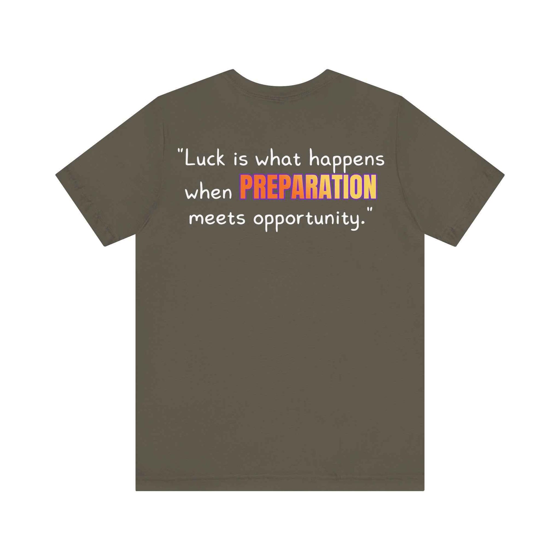 GOATI Unisex Premium Motivational T-shirt | "When Preparation Meets Opportunity" Airlume Cotton Tee | Soft & Comfortable