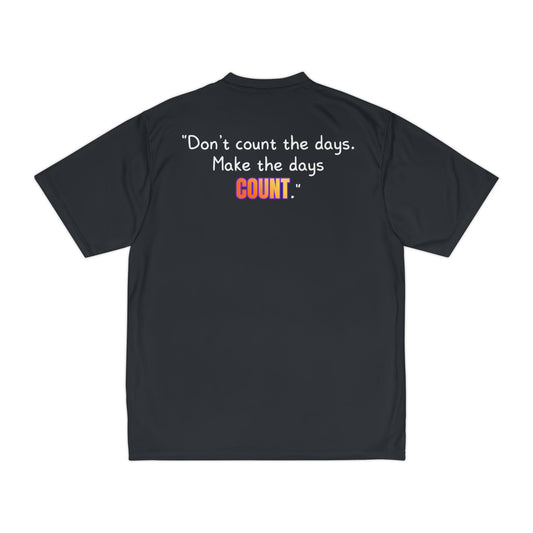 GOATI Men's Performance T-Shirt | Moisture-Wicking & Breathable Tee | "Don’t Count the Days. Make the Days Count"
