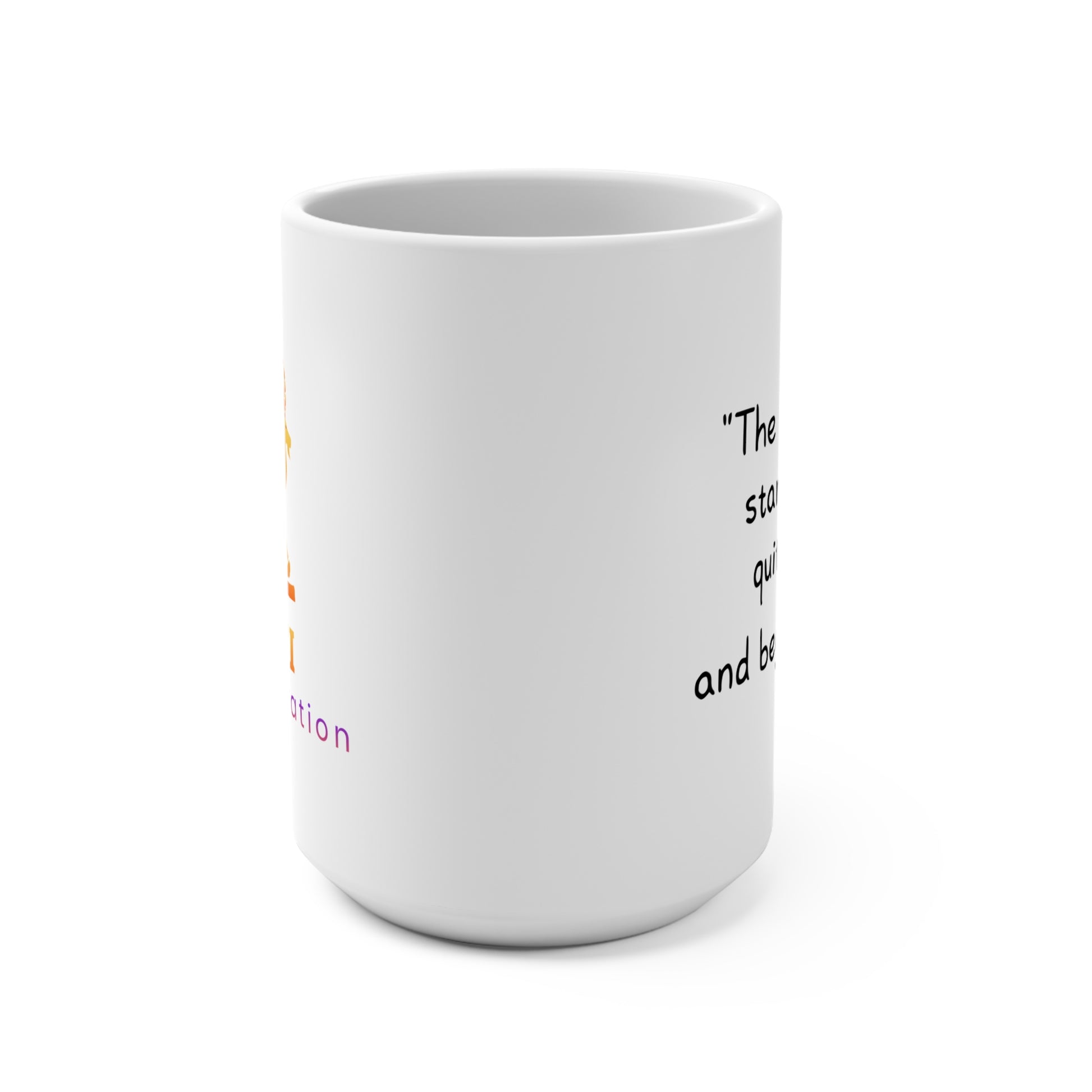 GOATI White Ceramic Mug – 15oz | "Quit Talking and Begin Doing" Motivational Coffee Mug - GOATI